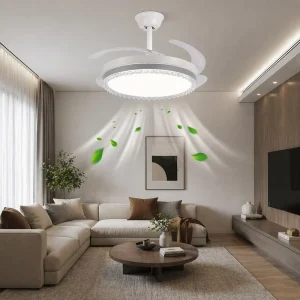 Modern LED Ceiling Fan Light 42 Inch 96W 6 Gears Wind Speed Reversible For Bedroom Living Room Apartment Indoor Lighting New