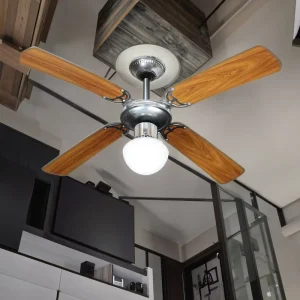 Modern LED Ceiling Fan with Light Source Iron Body and AC Motor for Home or Office