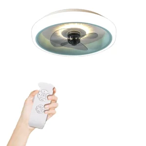 Modern LED Ceiling Fan with Remote Control Bedroom Decorative Lighting Acrylic Body for Home Office