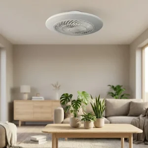 Modern LED Ceiling Fan with Remote Control Indoor Use 5 Blades 6 Speed Motor Low Noise Blades Bedroom Lighting