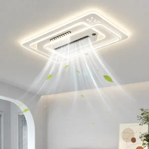 Modern Led Ceiling Fan for Livingroom Bladeless Ceiling Fan Light for Home Remote Control Fan Lamp for Indoor Ceiling Fan Light