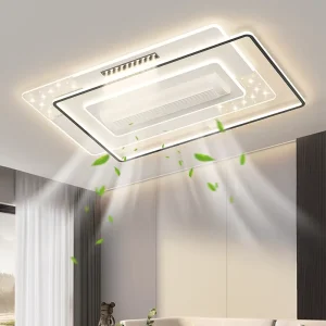Modern Led Lamp New Full Spectrum Eye protection Leafless Ceiling Fan with Light Ceiling Light Living Room Fan Light