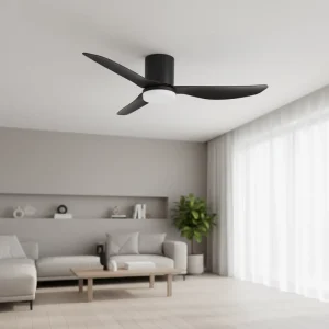 Modern Low Profile 42 Inch Small Fandelier Ceiling Fan Light DC Modern Dimmable LED Remote Control Ceiling Fan with Light