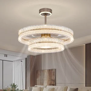 Modern Luxury LED Ceiling Fan Chandelier With Light For Home Hotel Living Room Bedroom
