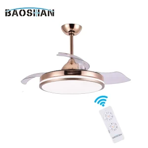 Modern Luxury Remote Control 42 Inch LED Ceiling Fan Light for Dining and Living Room Decor