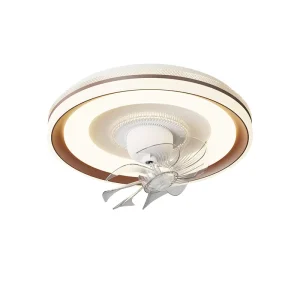 Modern Minimalist 20 Inch LED Ceiling Fan with Lights Remote Control Dimmable Home Office Lighting High CRI 90