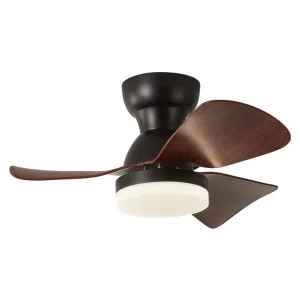 Modern Minimalist Bedroom Fan Light Retro Ceiling Fan with Light ultra Quiet Intelligent Small Fan Light Suitable for Corridors