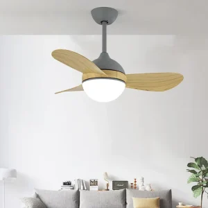 Modern Nordic Style ABS Blade Indoor 36 Inch LED Ceiling Fan With Light and Remote Control