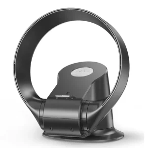 Modern Plastic Bladeless Wall Mounted Air Cooling Fan Digital Temperature Controlled Electric Fan