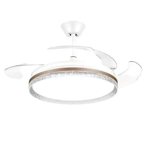 Modern Remote Control 42 Inch Bladeless 110/220V Ceiling Fan with Lights LED Lamp Luz Con Ventilador Oculto Techo