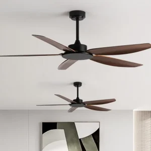 Modern Simple Home Commercial High Wind Restaurant Variable Frequency LED Iron Ceiling Fan with Remote Control Living Room Use