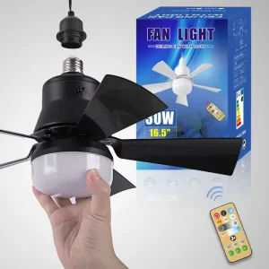 Modern Small LED Ceiling Fan Black ABS Material Silent Design New Screw Mouth for Dining Room Bedroom Use Smart Home Compatible