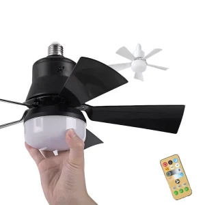 Modern Small LED Ceiling Fan Light ABS Silent Design E27 for Dining Room Bedroom Use Smart Home Compatible