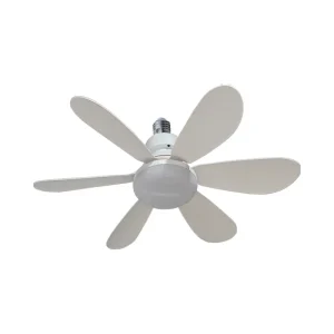 Modern Small Smart Ceiling Fan with LED Lighting 3CCT Quiet and Removable Light E27 Base with Remote Control
