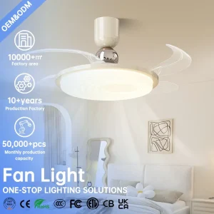 Modern Smart LED Ceiling Fan Light with Remote Control and Three-color Dimming Suitable for Bedrooms Living Rooms and Hotels