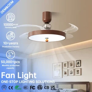 Modern Smart LED Ceiling Fan Light with Remote Control and Three color Dimming Suitable for Bedrooms Living Rooms and Hotels
