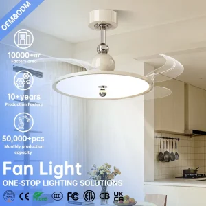 Modern Smart LED Ceiling Fan Light with Remote Control and Three color Dimming Suitable for Bedrooms Living Rooms and Hotels
