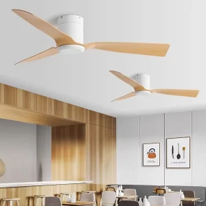 Modern Smart Wifi Electric Flush Light 3 Blade Abs Ceiling Fan 52 Inch Contemporary Fan with Lights