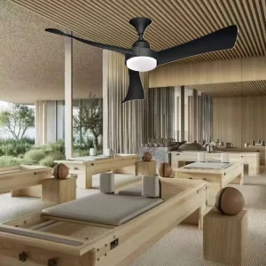 Modern Style LED 3 Blade ABS DC Motor 56 Inch Diameter Electric Ceiling Fan Energy Saving Quiet Remote Control Hotel