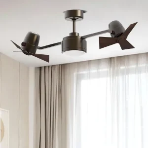 Modern Style Remote Control Energy Saving Two Blades Fancy Ceiling Lights Fan Abs Decorative Ceiling Fan