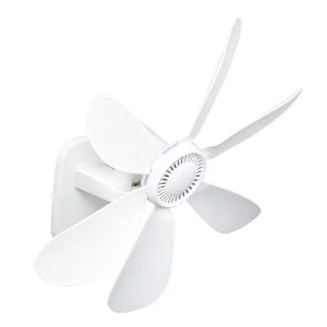 Modern USB Wall Fan DC 5V 5W Low Noise 6 Blades Cooling Fan Mini Electric Fan for Kitchen Dormitory Bedroom Wall Mounted Fan