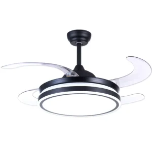 Modern White Ceiling Fan with Light for Bedroom 110V 220V Fan Lamp 72W LED Ceiling Fan Light and Remote Control 3 Color Dimmable