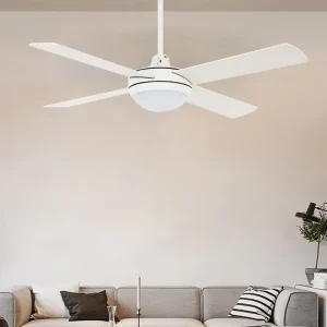 Modern White Dimmable Acrylic 220V Led Ceiling Fan Light Ceiling Lamp With Fan for Bedroom Very Quiet