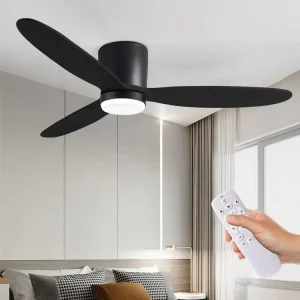 Modern Wind 42 48 52 Inch Low Noise Energy Saving Indoor Bedroom Remote Control Ceiling Fan Light
