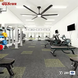 Moderne Ventilatoren LED Lights HVLS Energy Saving Motor Large Industrial Commercial Ceiling Fan for Gyms Sports