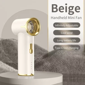 Multi Color Turbo Handheld Fan High Speed USB Rechargeable Silent Portable Summer Fan