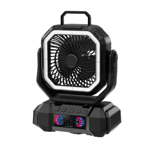 Multi-Function 40000mAh Portable Rechargeable Camping Desk Fan with Lamp Custom Fan