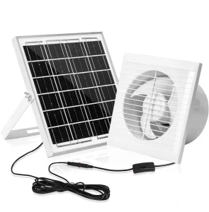 Multi Function Solar Powered Exhaust Fan Wall DC 12 Fan Powered by Solar Panel
