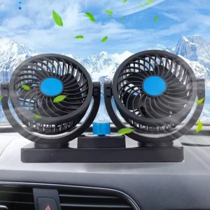 Multi purpose 12V24V Universal Summer Double head Car Fan USB Home Office Size Truck Cooling Supplies