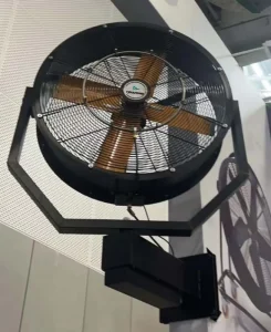 Multifan 220V Motor Mist Wall Fan Remote Control 35 Inch Oscillating Spray IP55 Protection Aviation Magnalium Alloy 6063 Blades