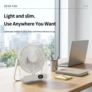 Multifunctional Desk Rechargeable Fans Cooling Mini Fan Home 1200mAh Air Cooler Portable Table Fan for Home Office