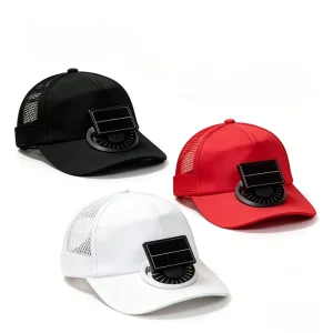 Multifunctional USB Portable Fan Solar Powered Charging Comfortable Breathable Baseball Cap Sun Protection Sports for Hiking