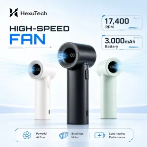 N610 3000mAh Portable Handheld Bladeless Wearable High Speed Turbo Cooling Mini USB Rechargeable Fan
