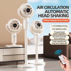 NEW Rechargeable Stand Fan for Home High Speed Smart Standing Fan with Remote Control Personalized Electric Fans air Cooler Fan