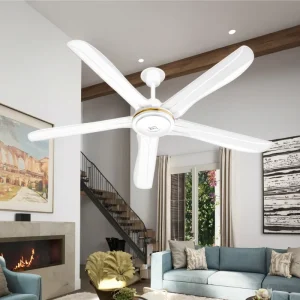 NUHU 56 Inch Five Leaf Commercial Ceiling Fan Electric Energy Saving Class Energy Efficiency Plastic Industrial Warehouse
