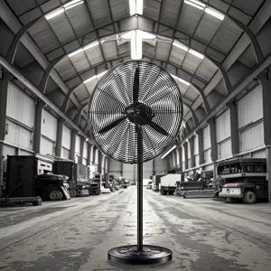 NUHU High Power Industrial Ventilation Fan Strong Wind Electric Shaking Head Horn Floor for Household Shop RV Use Plastic