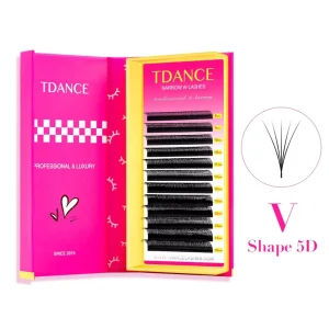 Narrow Shape Premades Eyelash Extensions Volume V 5DW Narrow Lashes V Eyelash Trays V Lash
