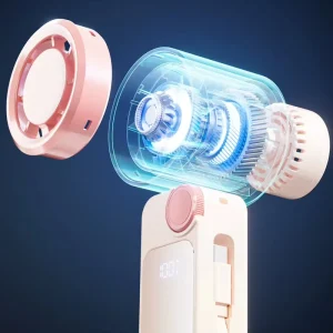 Nasal Pass Handheld Fan Foldable Silent Rechargeable Personal Mini Custom Logo Support OEM ODM