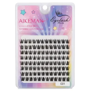 Natural Daily Individual Cluster Lashes 96 Clusters Tray Light Volume Pre Made Fans Everyday Wear Salon Home Use
