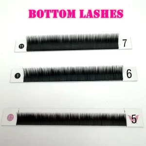 Natural Easy Fan Matte Black Handmade Vegan False Eyelashes 5 10mm PBT Down Lashes