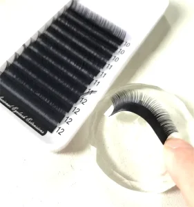 Natural Volume Lash Extensions Korean PBT Fiber Matte 8-15mm Tray 0.05 0.07 C D Curl Shape Easy Fan Cruelty-Free Vegan