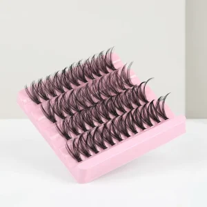 Neat Uniform Packed Voluminous DIY Cluster Eyelashes for Eyelash Extensions