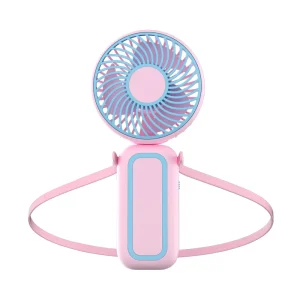 Neck Hanging Small USB Fan with Built in Battery Portable Lanyard Handheld Electric Fan