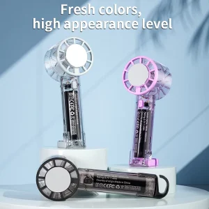 New 100 Speeds HandFan Portable Handheld Fan 2000mAh Rechargeable LED Digplay Pocket Sized High Speed Mini Personal Turbo Fan