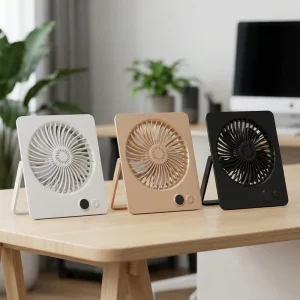 New 2000mAh Customized Ultrathin High Capacity Table Fan Large Wind Low Noise Outdoor Desktop Fan Camping Fan with Power Display