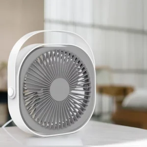 New 3 Speed Air Circulation Cooling Fan Silent Usb 1500mah Portable Rechargeable Desktop Table Fans